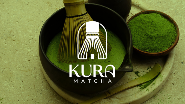 Kura Matcha brand identity by Cosmic Cat Creatives